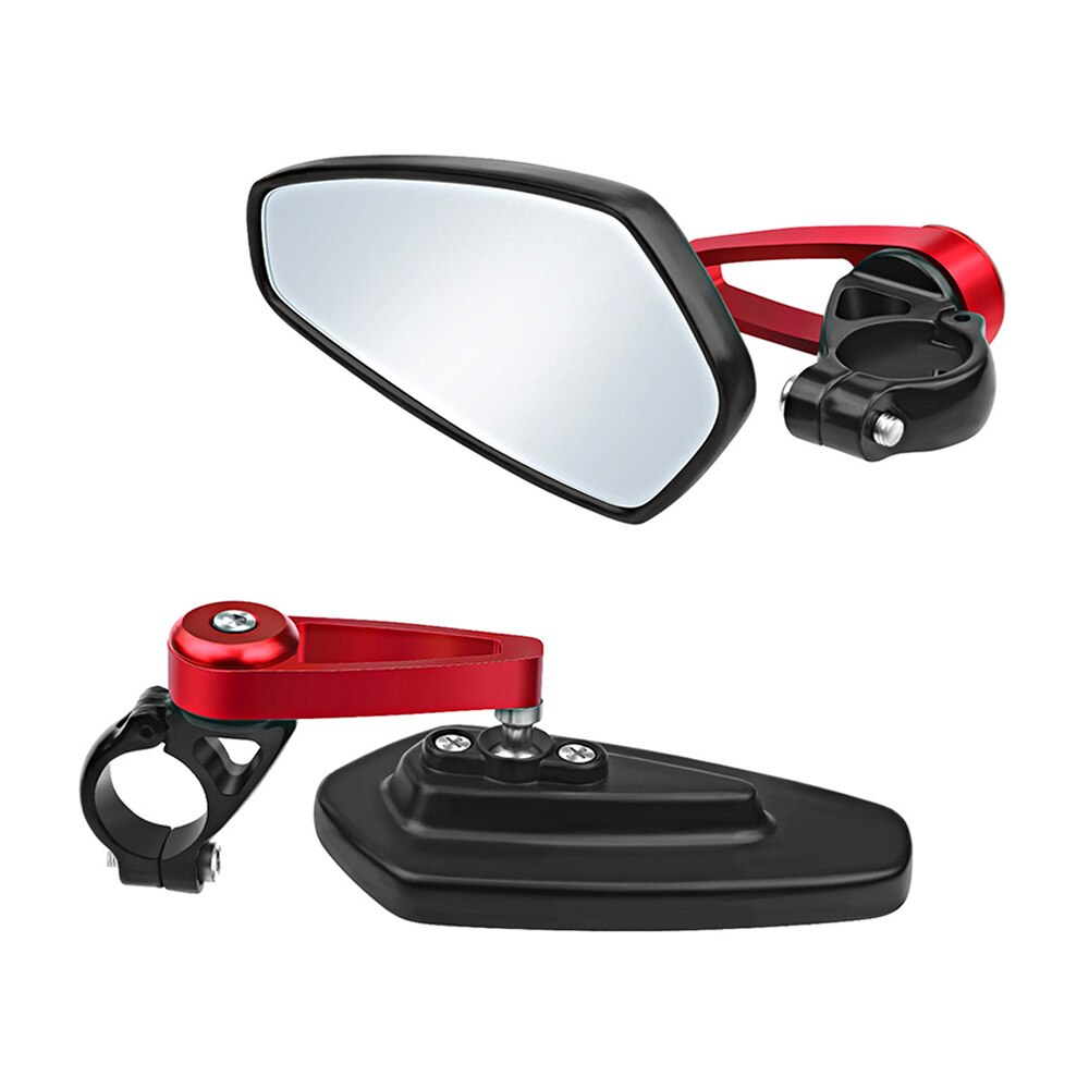 Motorcycle mirror Red Mirror Bar End & Handlebar mount mc speil