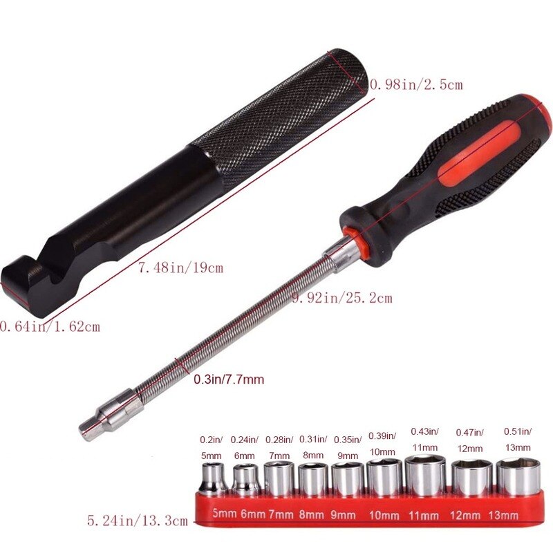 Tools and service Screwdriver with sockets service vask polering polish tools